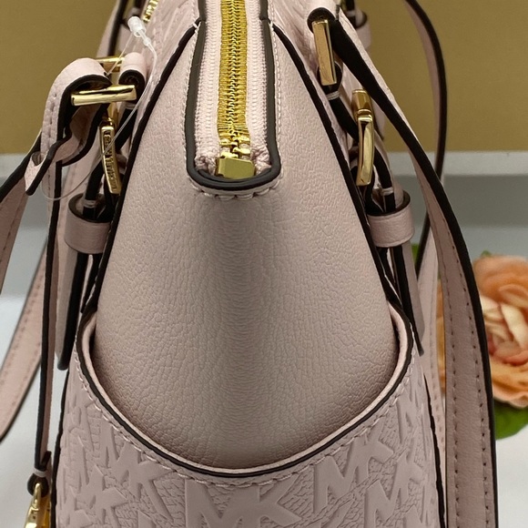 MICHAEL KORS CHARLOTTE LARGE TZ TOTE POWDER BLUSH - Picture 9 of 16